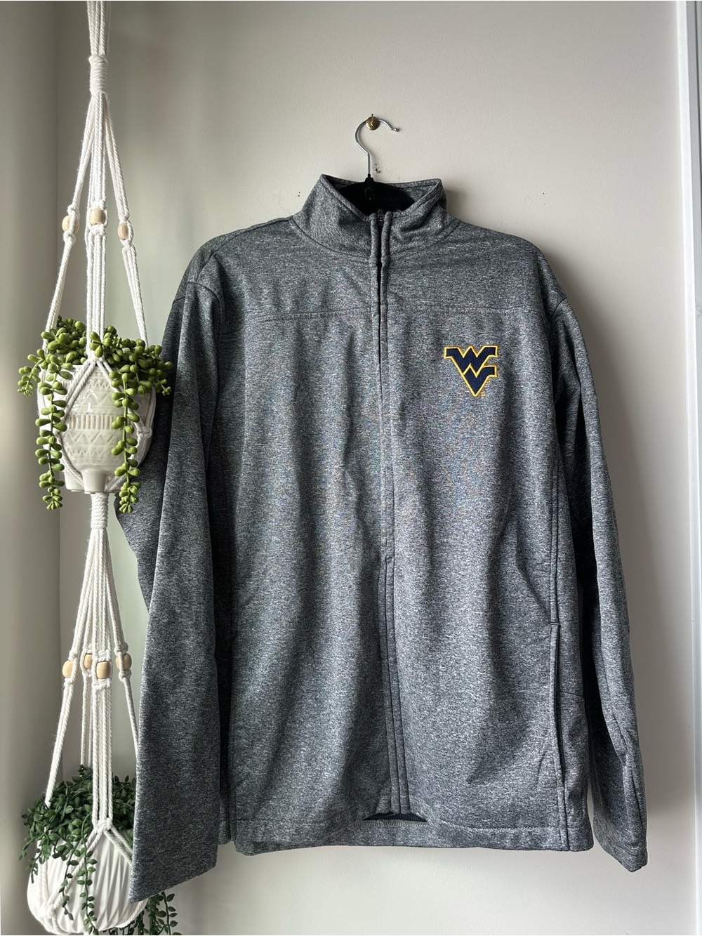 Knights Apparel Gray Full-Zip Jacket with Yellow Logo